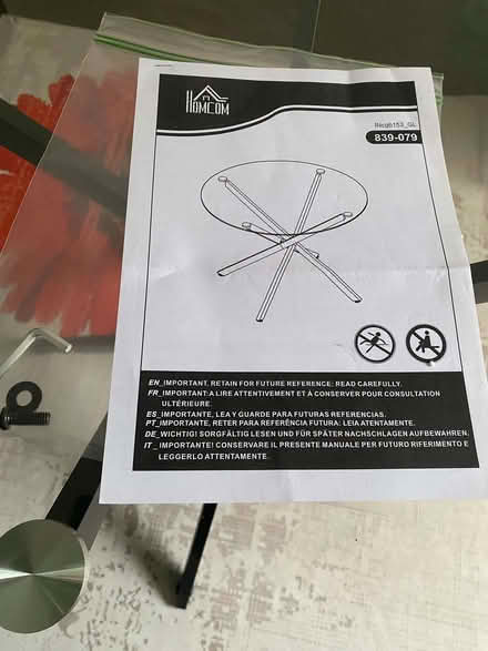 Photo of free Dining Table with Clear Glass Top (Preston Park area BN1) #3