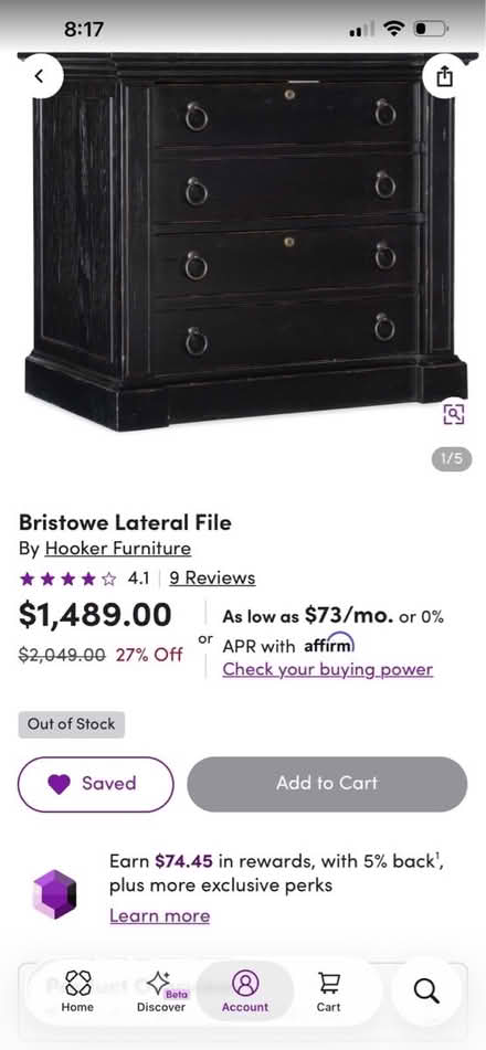 Photo of free Two drawer file cabinet (83rd & Mendingwall) #1