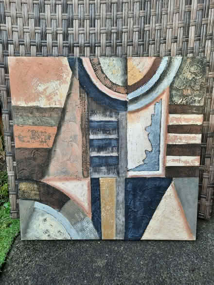 Photo of free 24" square canvas painting - could be sanded and reused? (Stanley Gate L39) #1