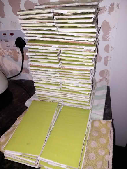 Photo of free 80 x Apple/lime green metro tiles, 10cm x 20cm each (Shirley SO15) #2