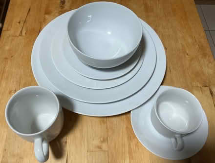 Photo of free Plain White Porcelain Crockery for 4 (Weston Rhyn SY10) #1
