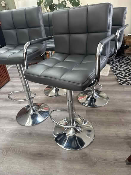 Photo of free 4 black leather kitchen stalls (Anerley SE20) #2