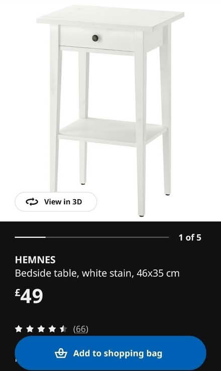 Photo of free 2 White Ikea bedside tables (Kemble) #4