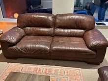 Photo of free Three and one seater leather sofa (Cabinteely) #2