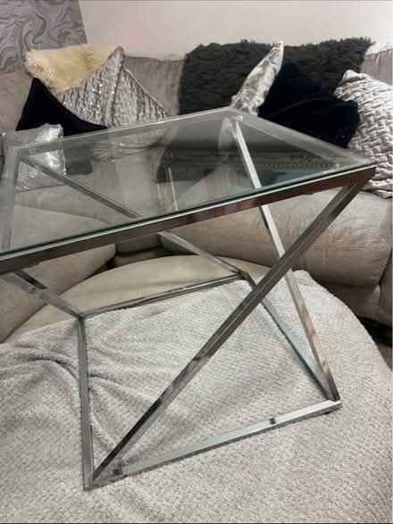 Photo of free Small glass side table (Black Lane M26) #4