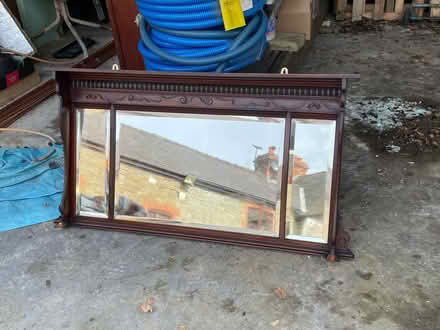 Photo of free Walk mounted wooden mirror with shelf (Gwernaffel Wood LD7) #1