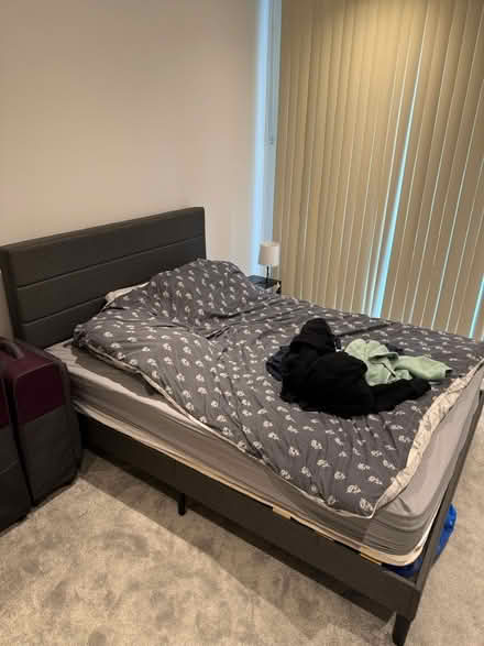 Photo of free Grey Double Bed Frame - no mattress (Edgware HA8) #1