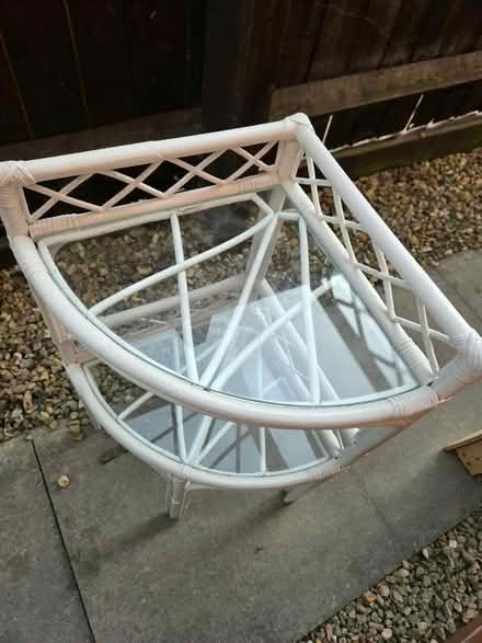 Photo of free Painted bamboo corner shelf (TF5 Admaston) #2