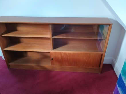 Photo of free Teak bookcase with glass doors (Horsell, Woking) #1