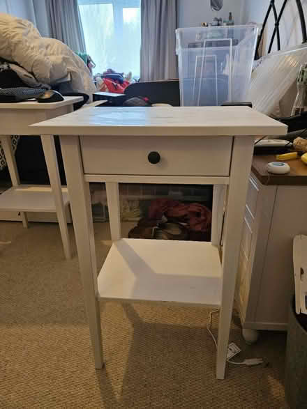 Photo of free 2 White Ikea bedside tables (Kemble) #1