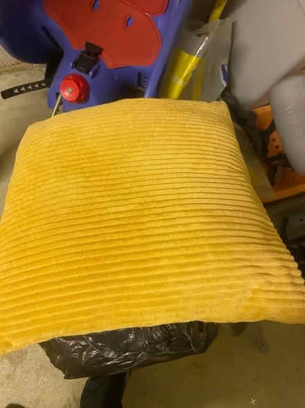 Photo of free Large ochre Cushions (Bow Brickhill MK17) #1