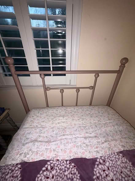Photo of free Pink metal twin bed (Walnut Creek) #2