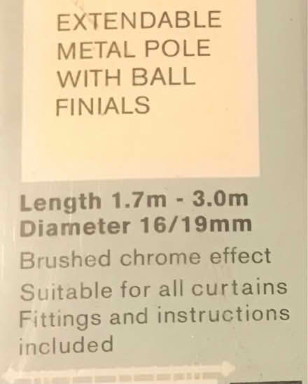 Photo of free Curtain pole 1.7-3m (Woodlands Av., Sidcup DA15) #1