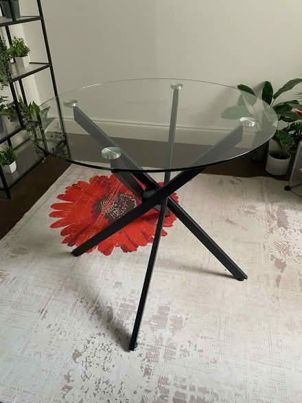 Photo of free Dining Table with Clear Glass Top (Preston Park area BN1) #2