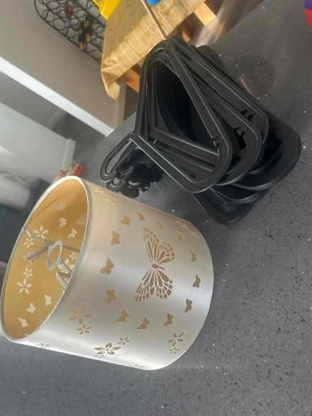 Photo of free 15 xBlack coat hangers and a lampshade (Bedford MK41) #1