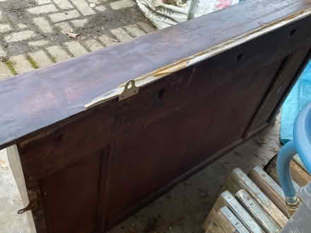 Photo of free Walk mounted wooden mirror with shelf (Gwernaffel Wood LD7) #2