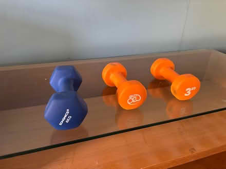 Photo of free Weights 1 x4kg and 2 x 3kg (Upper Wolvercote OX2) #1