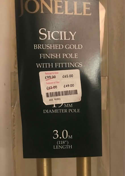 Photo of free 3m curtain pole, Non-adjustable (Woodlands Av., Sidcup DA15) #3