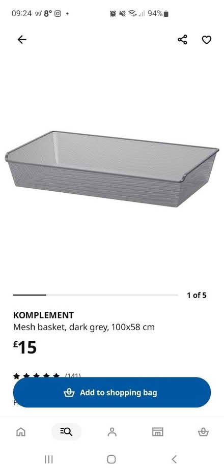Photo of free Ikea komplement baskets grey x3 (Ashton-Under-Lyne OL6 8) #1