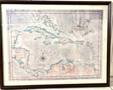Photo of free Framed map of the Caribbean (Horsford NR10) #1