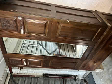 Photo of free Old mahogany wardrobe (March PE15) #1