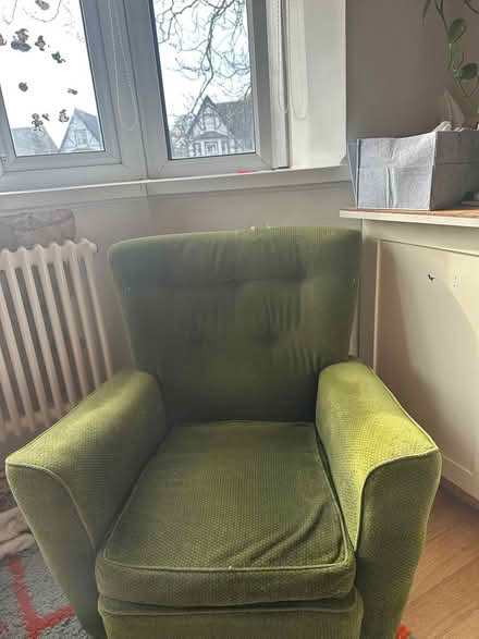 Photo of free Mid century green arm chair (SE23) #1
