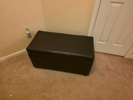 Photo of free Espresso Leather storage bench (Essex, Md) #2