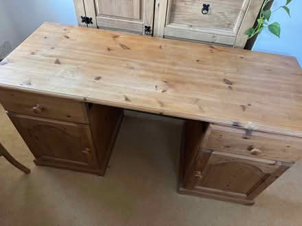 Photo of free Large pine desk (Batford AL5) #1