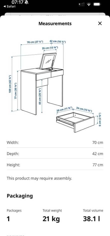 Photo of free IKEA desk (Bexleyheath DA7) #3
