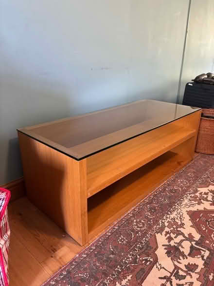 Photo of free Wood and glass coffee table (Upper Wolvercote OX2) #1