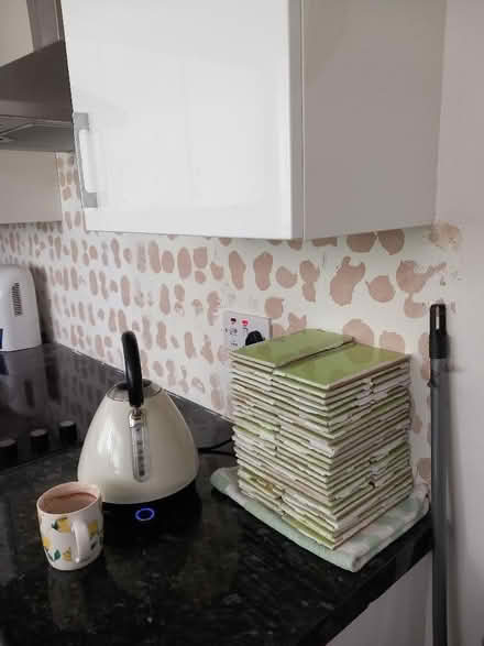Photo of free 80 x Apple/lime green metro tiles, 10cm x 20cm each (Shirley SO15) #3