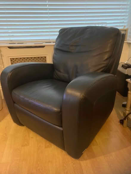 Photo of free Leather Sofa and recliner chair (Glenageary Co Dublin) #1