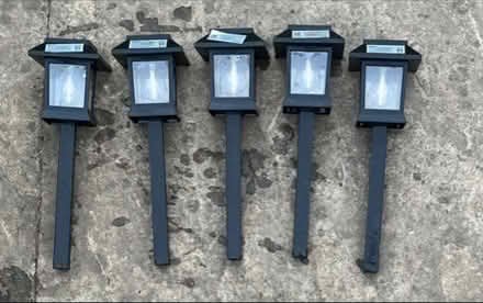 Photo of free 5 Solar Garden Lights (Heads & Poles only – No Spikes) (Beaconsfield HP9) #1