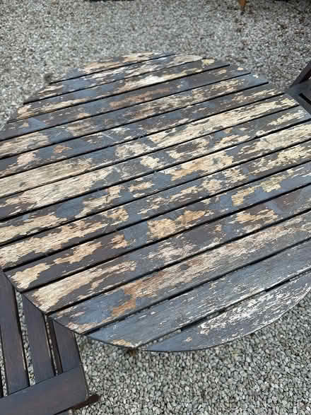 Photo of free 2 seat wooden bistro set (Middleton DE4) #2