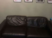 Photo of free Black leather sofa (Yeadon LS19) #1