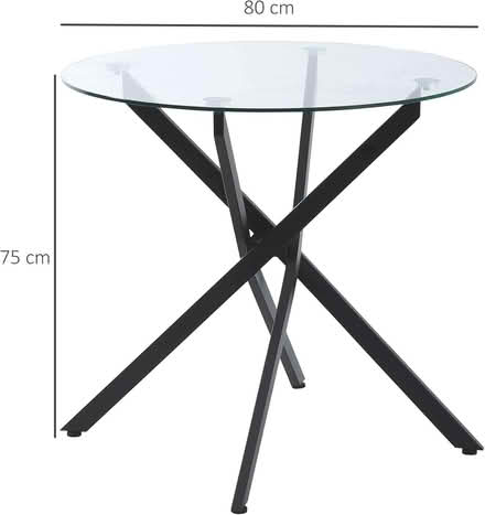 Photo of free Dining Table with Clear Glass Top (Preston Park area BN1) #1