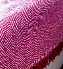 Photo of free 2 x Red Throws Herringbone Pattern (Parkstone BH12) #2