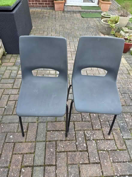 Photo of free 2 plastic chairs (Marshside southport PR9) #1