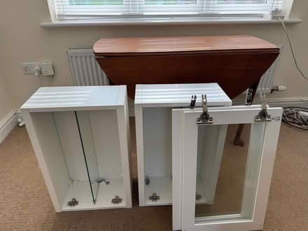 Photo of free IKEA Glass Side Table & Overhead Cabinets (Ulverston LA12) #2