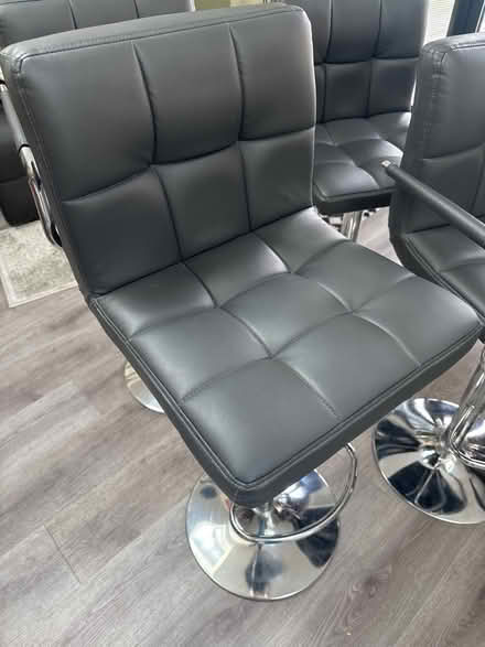 Photo of free 4 black leather kitchen stalls (Anerley SE20) #3