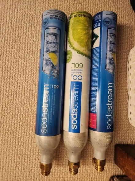 Photo of free 3 empty regular SodoStream canistes (Wedgwood, Seattle, WA, US) #1