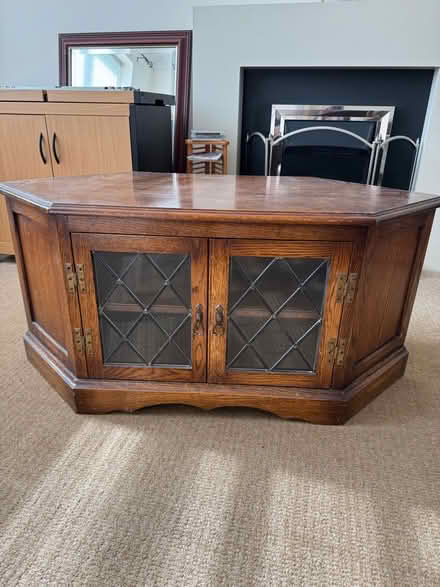 Photo of free Dark Wood Corner TV Cabinet (Ulverston LA12) #1