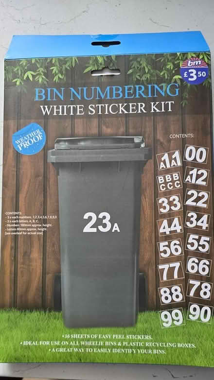 Photo of free Wheelie bin numbers (Broadway, Fleetwood FY7 8HF) #1