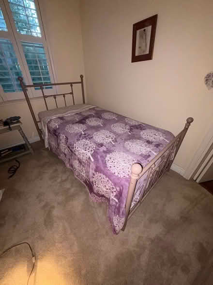 Photo of free Pink metal twin bed (Walnut Creek) #1