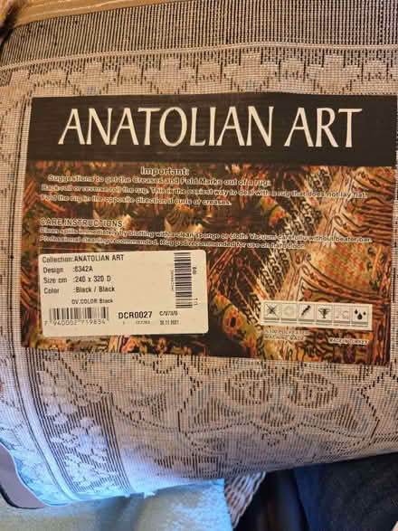 Photo of free Large Rug Anatolia dimensions in photo (Richmond TW10) #2