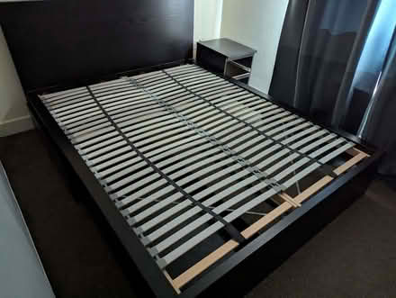 Photo of free Ikea Malm bed frame (+2 storage boxes), Lonset slated bed b (Newhaven BN9) #2