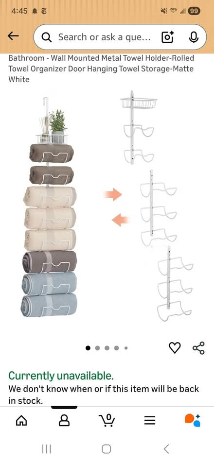 Photo of free Towel rack (20011) #1