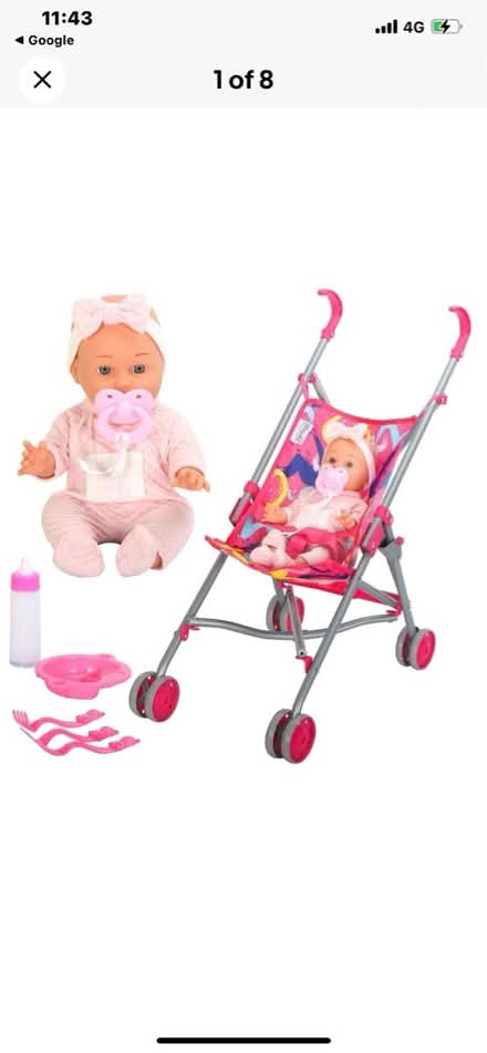 Photo of Doll, doll clothes, buggy/pram (CT5 Whitstable) #1
