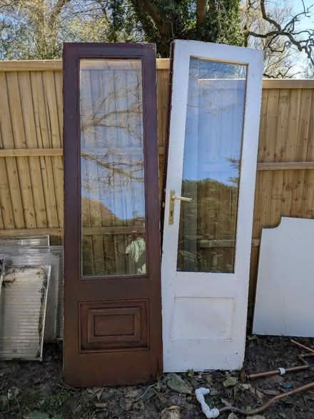 Photo of free Hardwood exterior patio doors (Lychpit RG24) #1