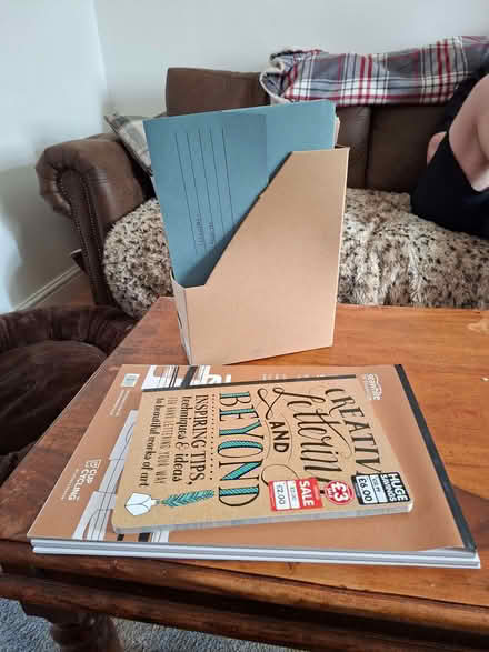 Photo of free Folders, folder holder, A3 sketch pads and book. (Carlisle CA1) #1